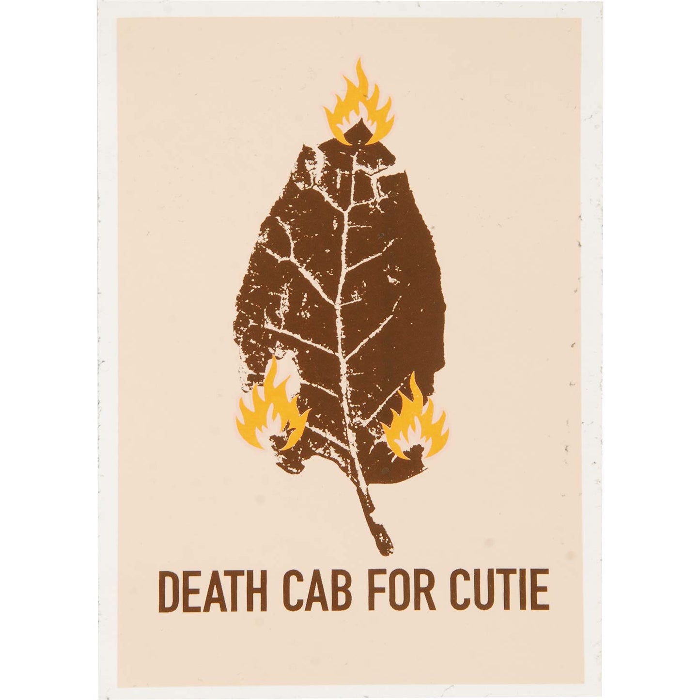 Death Cab For Cutie Leaf Sticker Front
