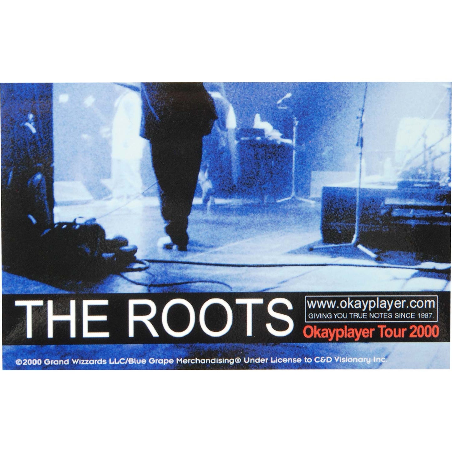 Roots Okayplayer Tour 2000 Logo & Live Stage Photo (4" x 3.25") Sticker Front