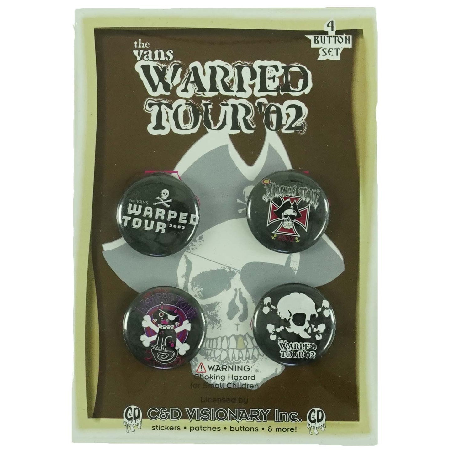 Warped Tour '02 Button Set Collector Items Front