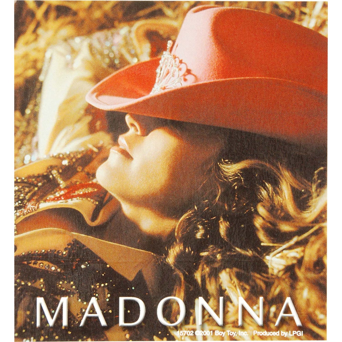 Madonna Pink Cowboy Hat Sticker Front