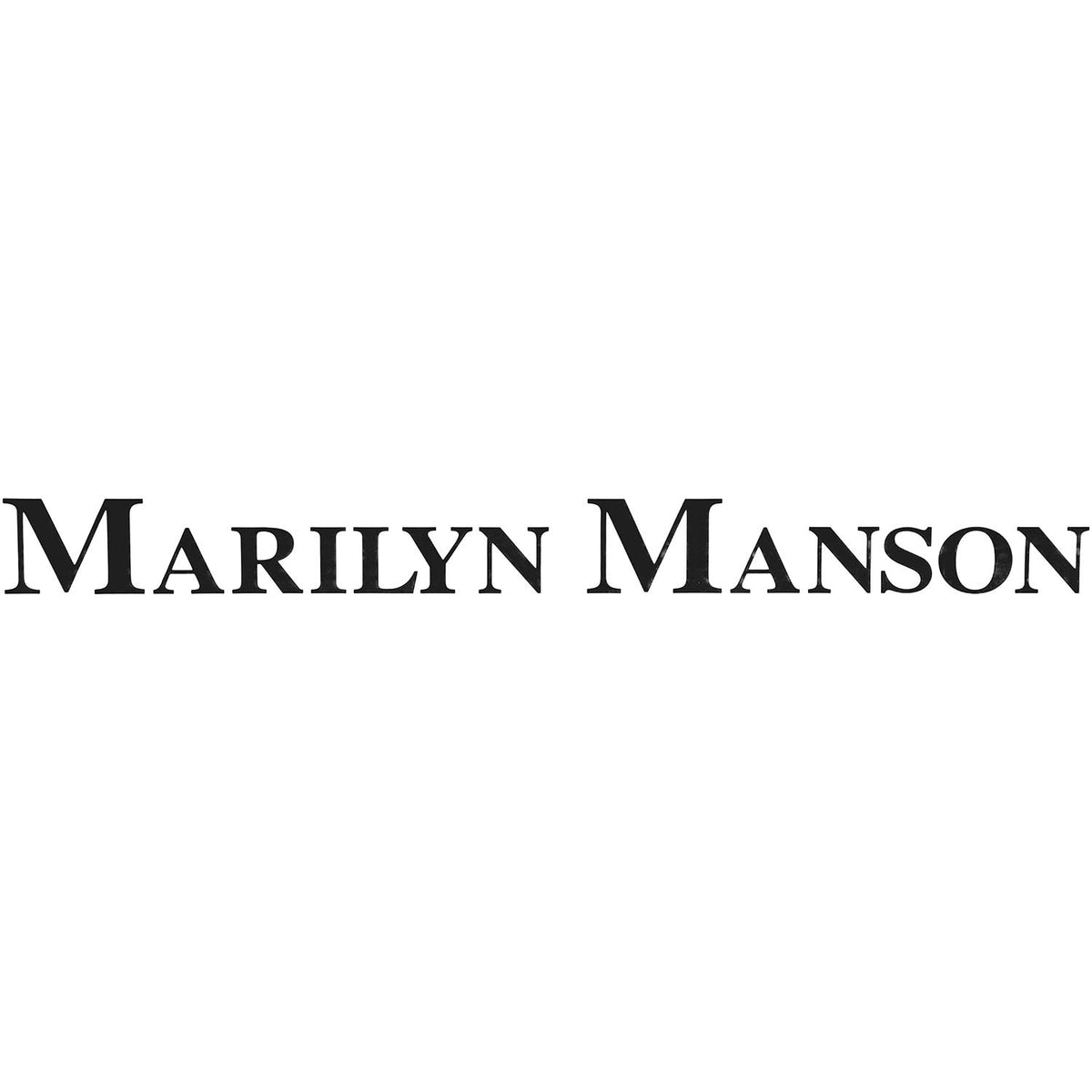 Marilyn Manson Vinyl Cut Logo (Black) Peel & Rub Sticker Front
