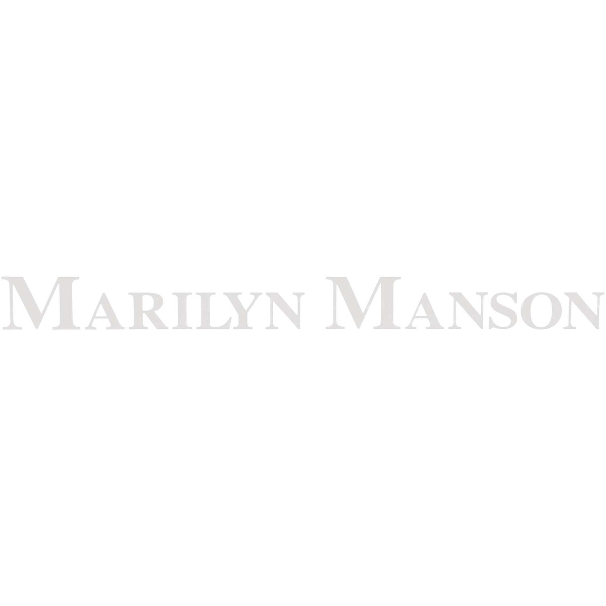 Marilyn Manson Vinyl Cut Logo (White) Peel & Rub Sticker Front
