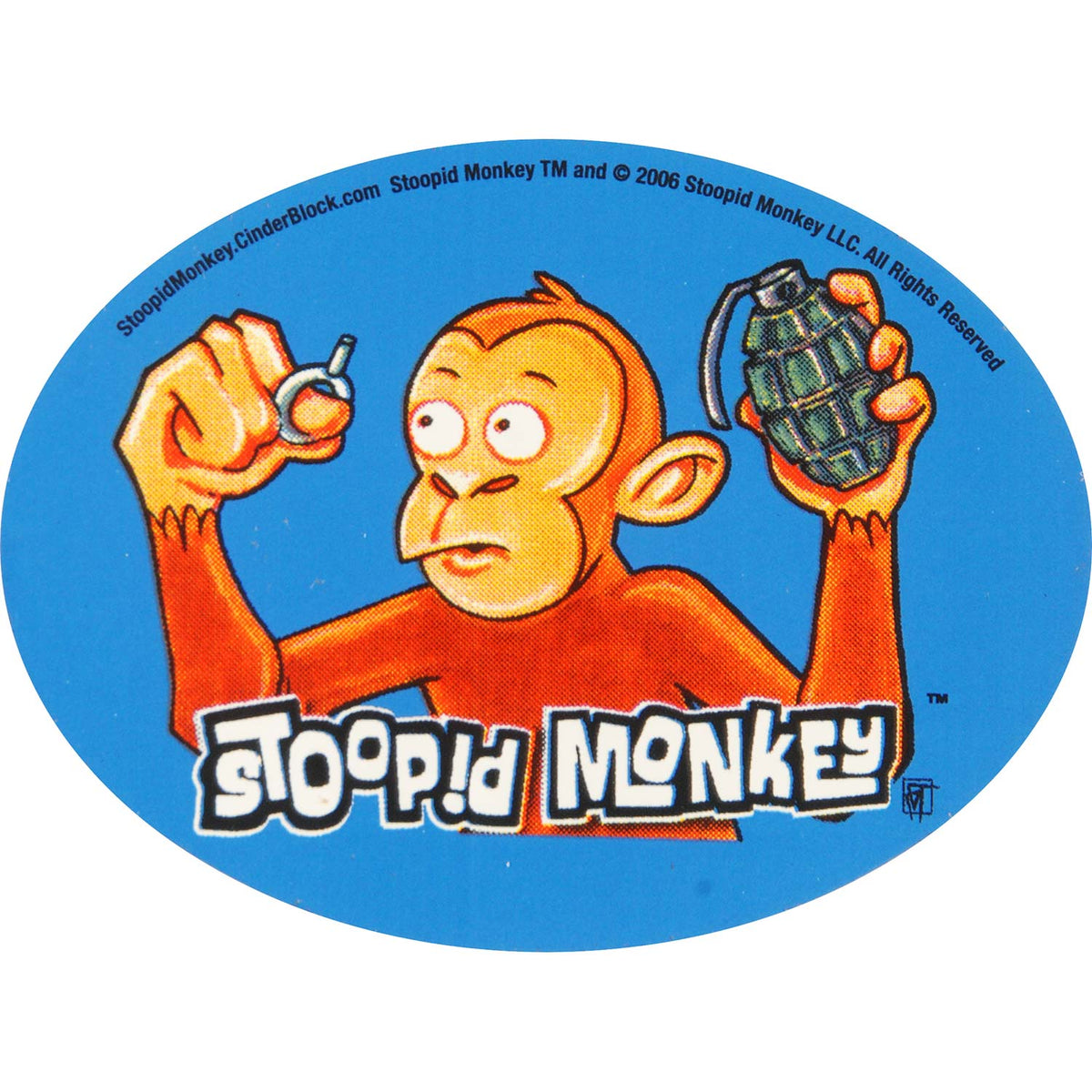 Stoopid Monkey Sticker Front
