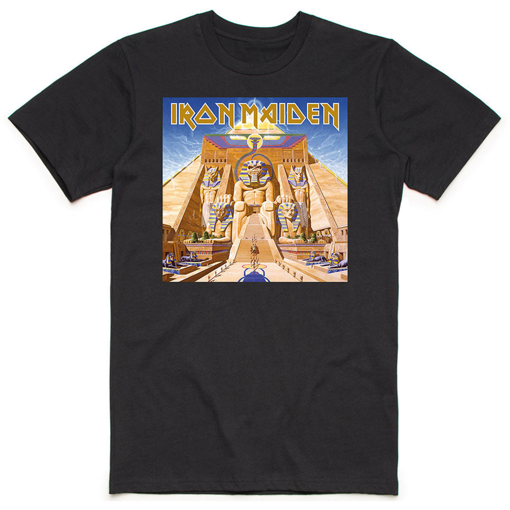 Iron Maiden Powerslave Album Cover Box Slim Fit T-shirt Front