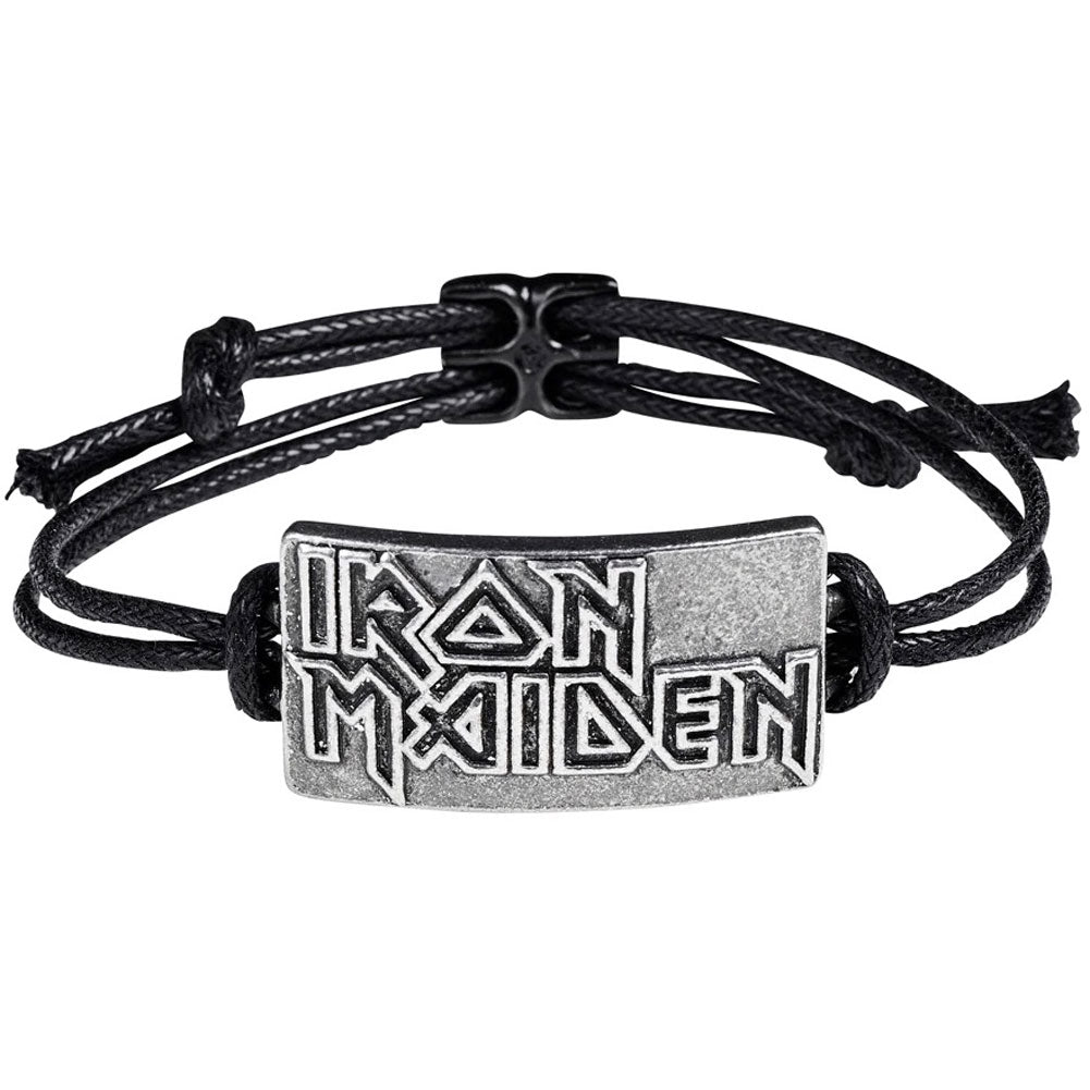 Iron Maiden Logo Wrist Strap Wristband Front