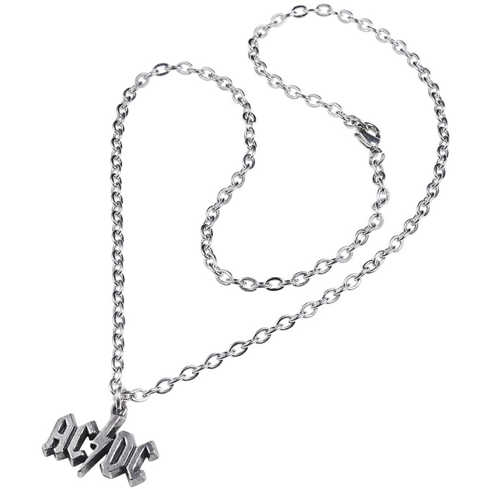 AC/DC Lightning Logo Pendant Necklace Back