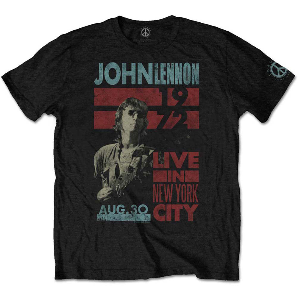 John Lennon Live In NYC Slim Fit T-shirt Front