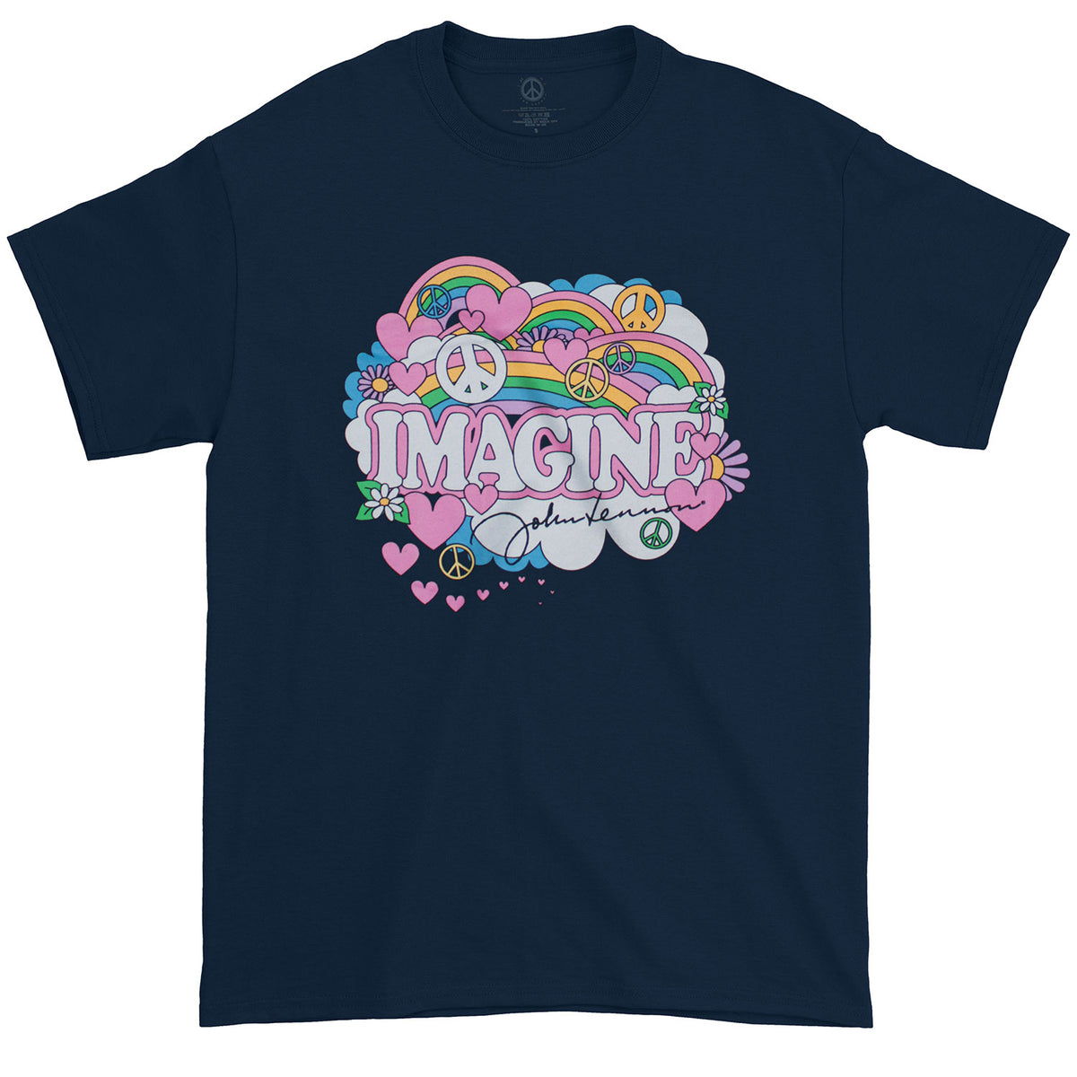 John Lennon Rainbows, Love & Peace Slim Fit T-shirt Front