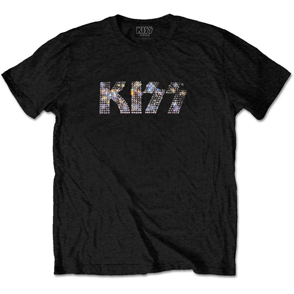 KISS Logo (Diamante) Slim Fit T-shirt Front