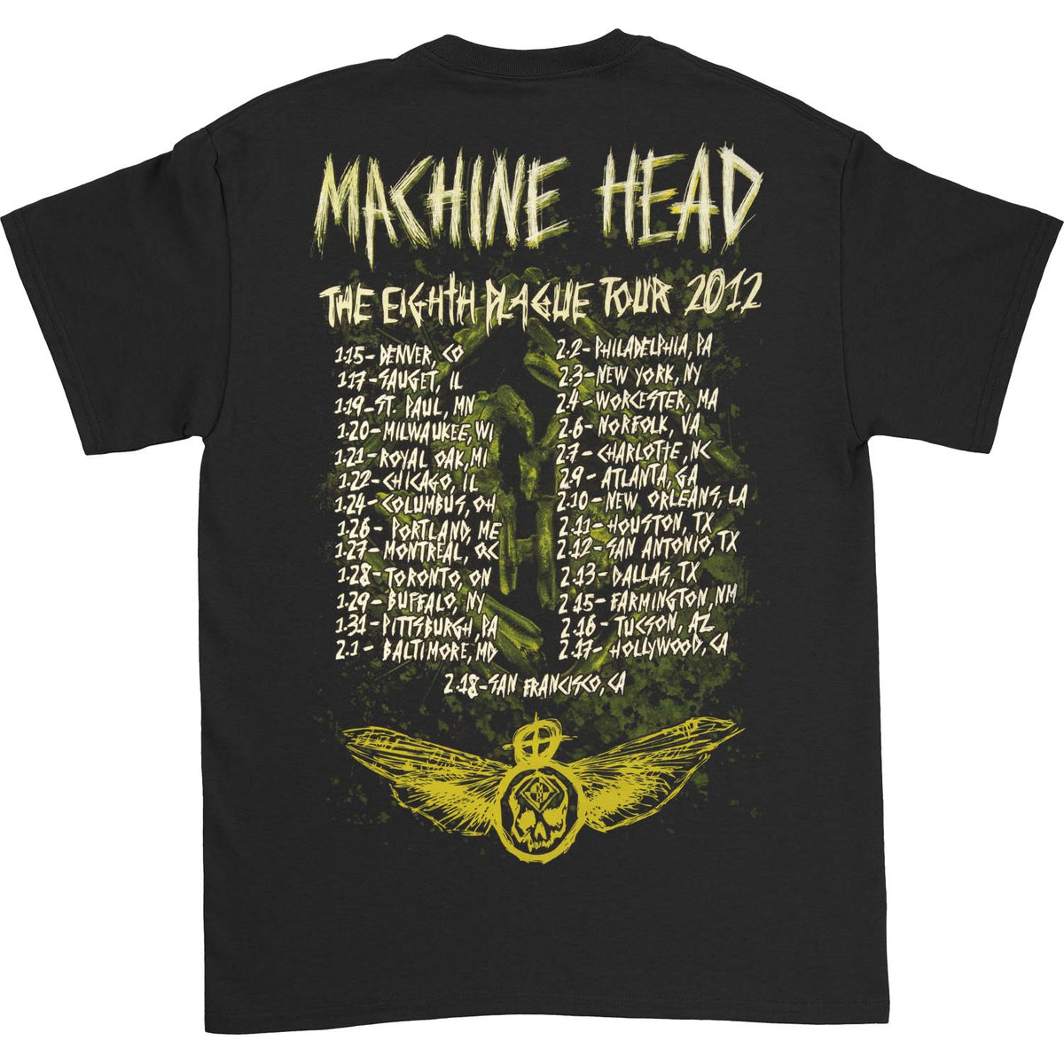 Machine Head Unto the Locust T-shirt Back