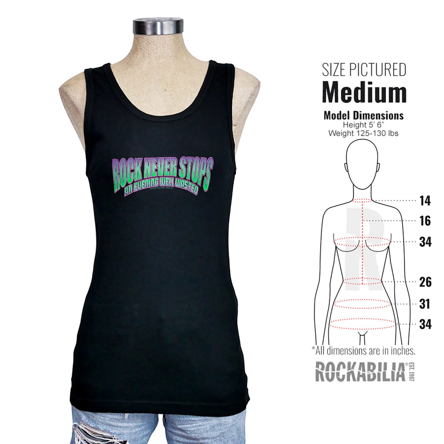 Rock Never Stops WB Tank Womens Tank Alt 3