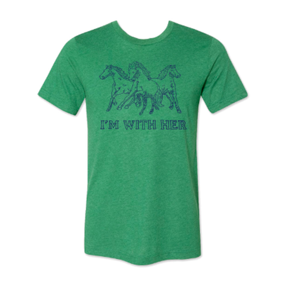 I'm With Her Horses Slim Fit T-shirt Front