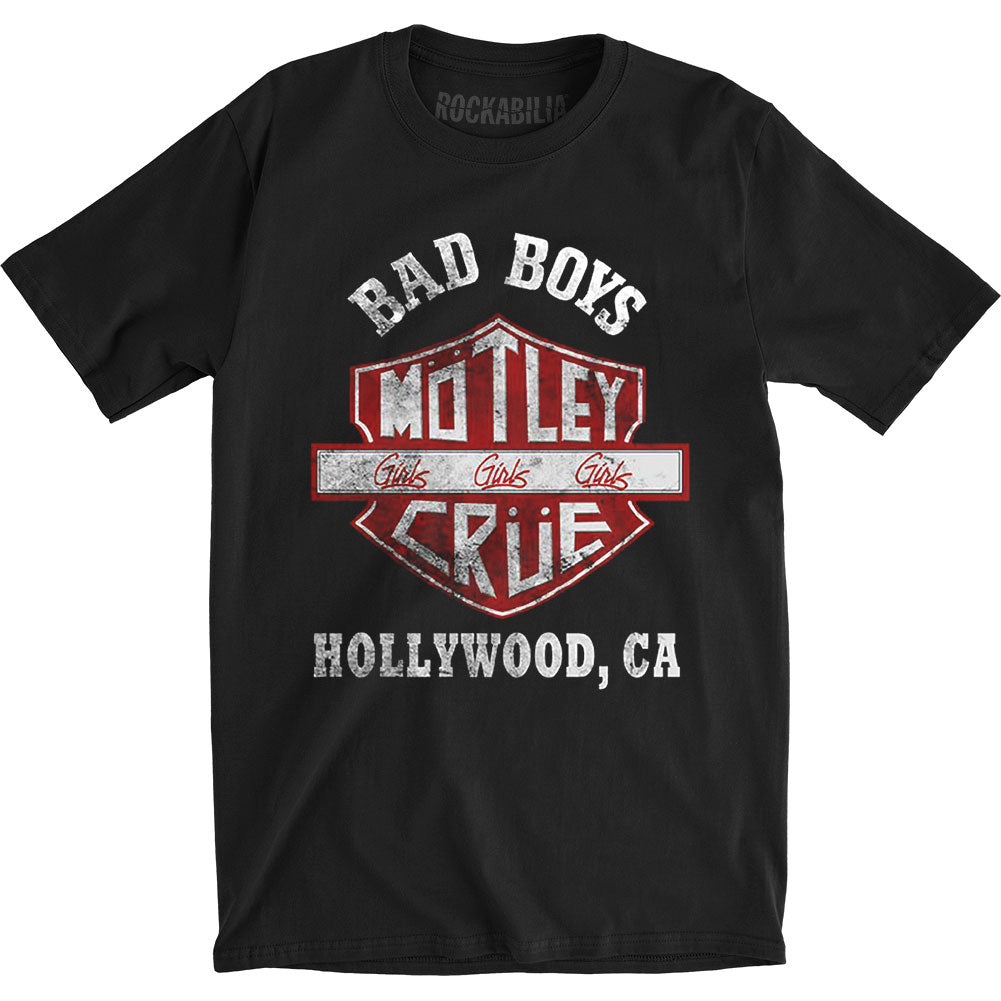 Motley Crue Bad Boys Shield Slim Fit T-shirt Front