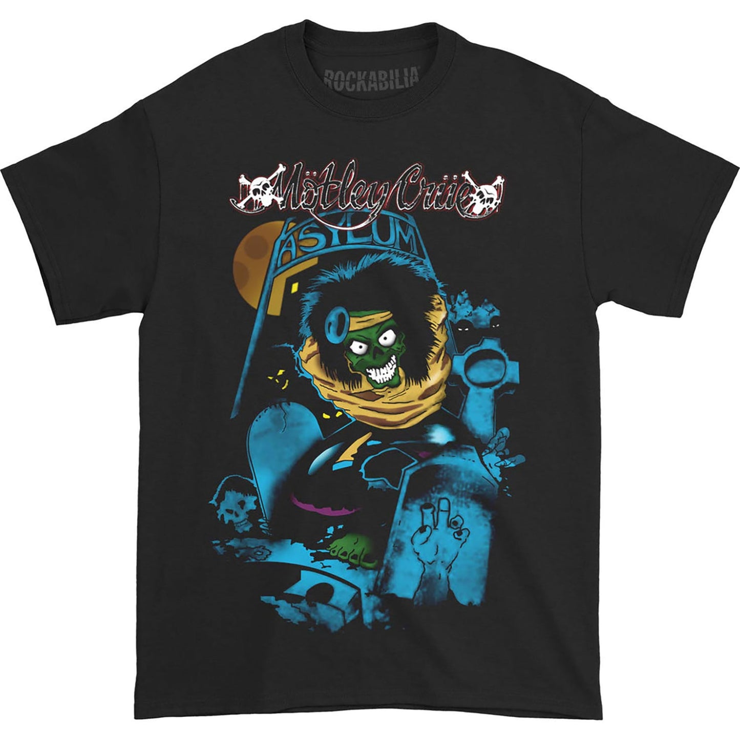 Motley Crue Feelgood Graveyard Vintage Slim Fit T-shirt Front