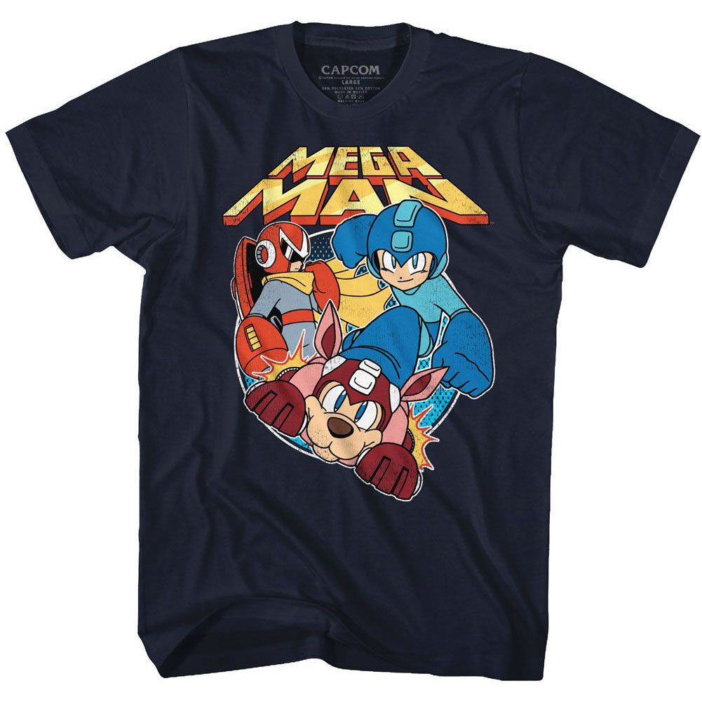 Mega Man Flat Colors T-shirt Front