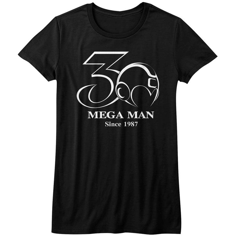 Mega Man 30th Bw Junior Top Front
