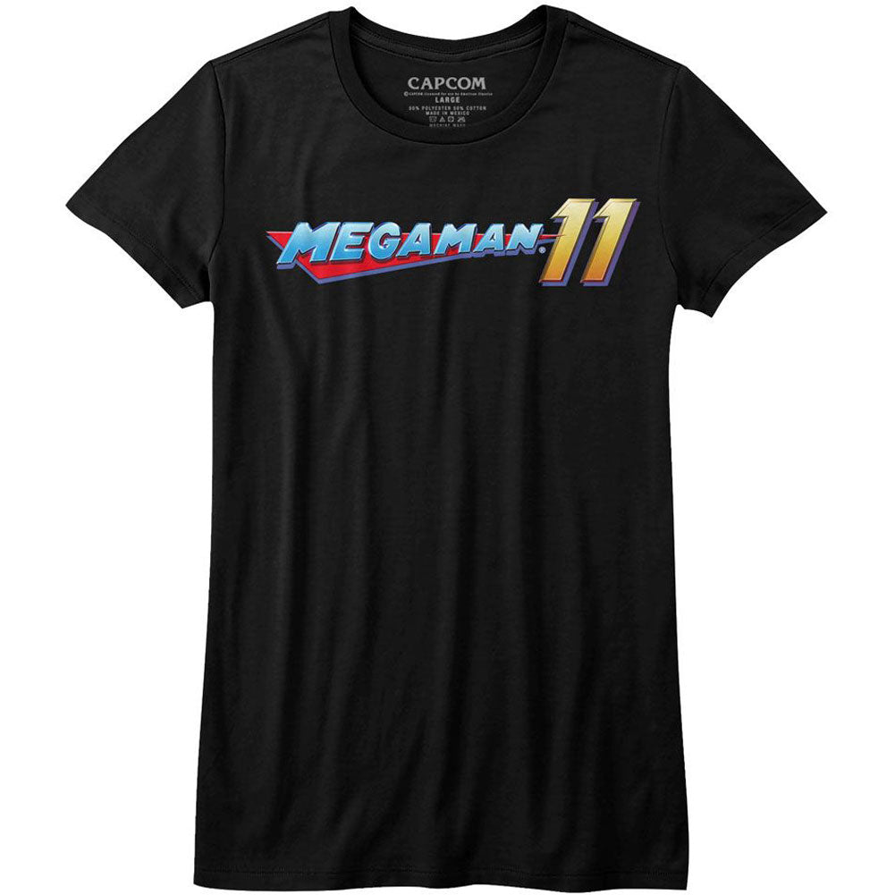 Mega Man Mega Logo Junior Top Front