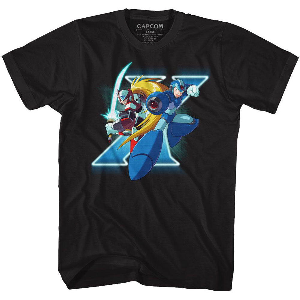 Mega Man X And Zero T-shirt Front