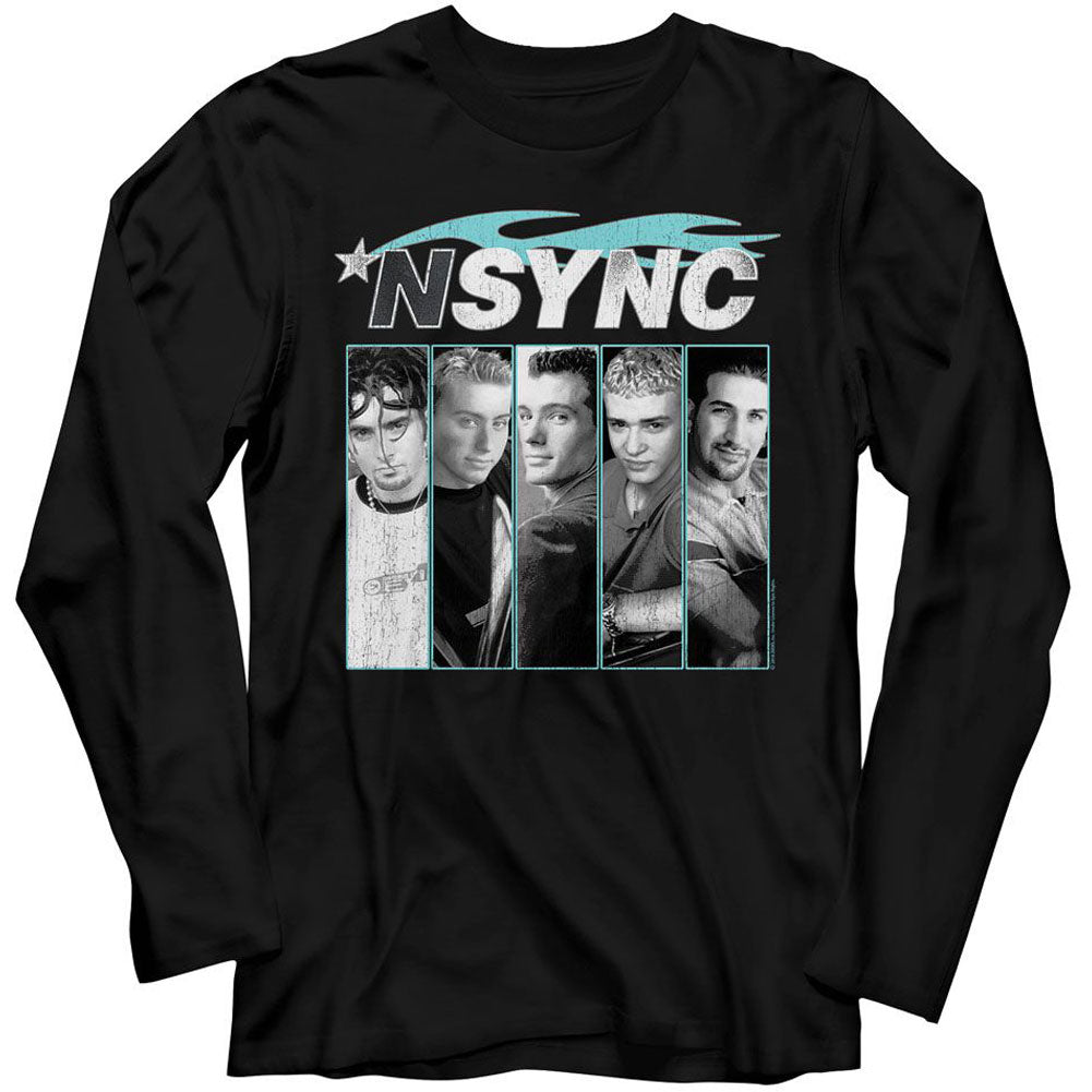 Nsync Blue Flame Long Sleeve Front
