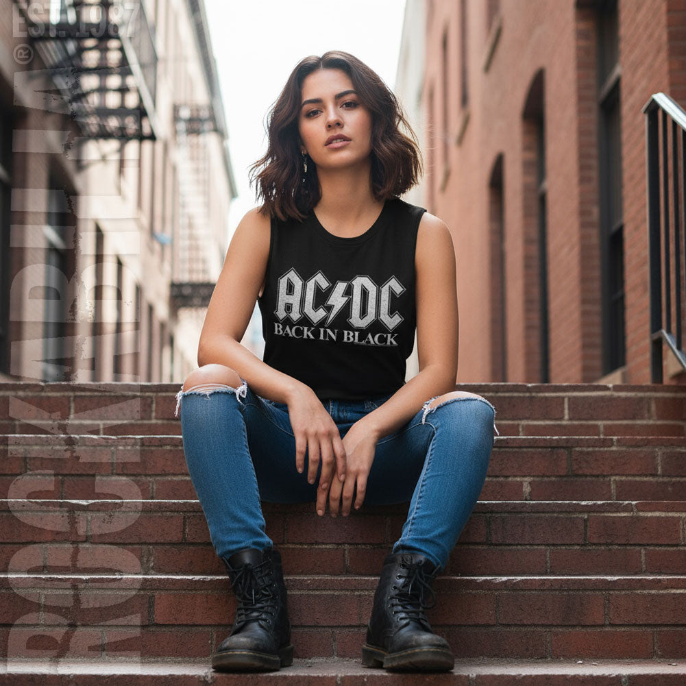 AC/DC Back In Black 2 Womens Tank Alt 2