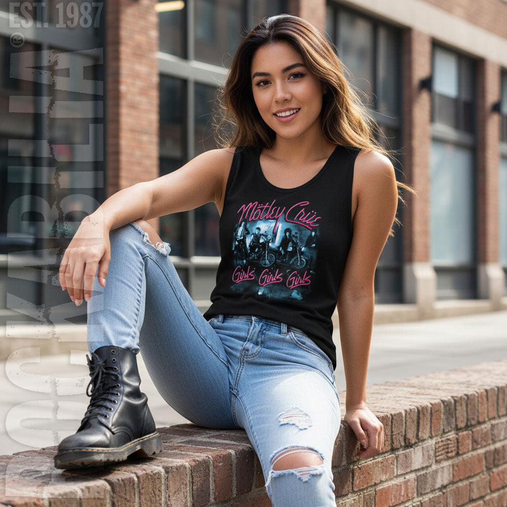 Motley Crue Girls Girls Girls Womens Tank Alt 2