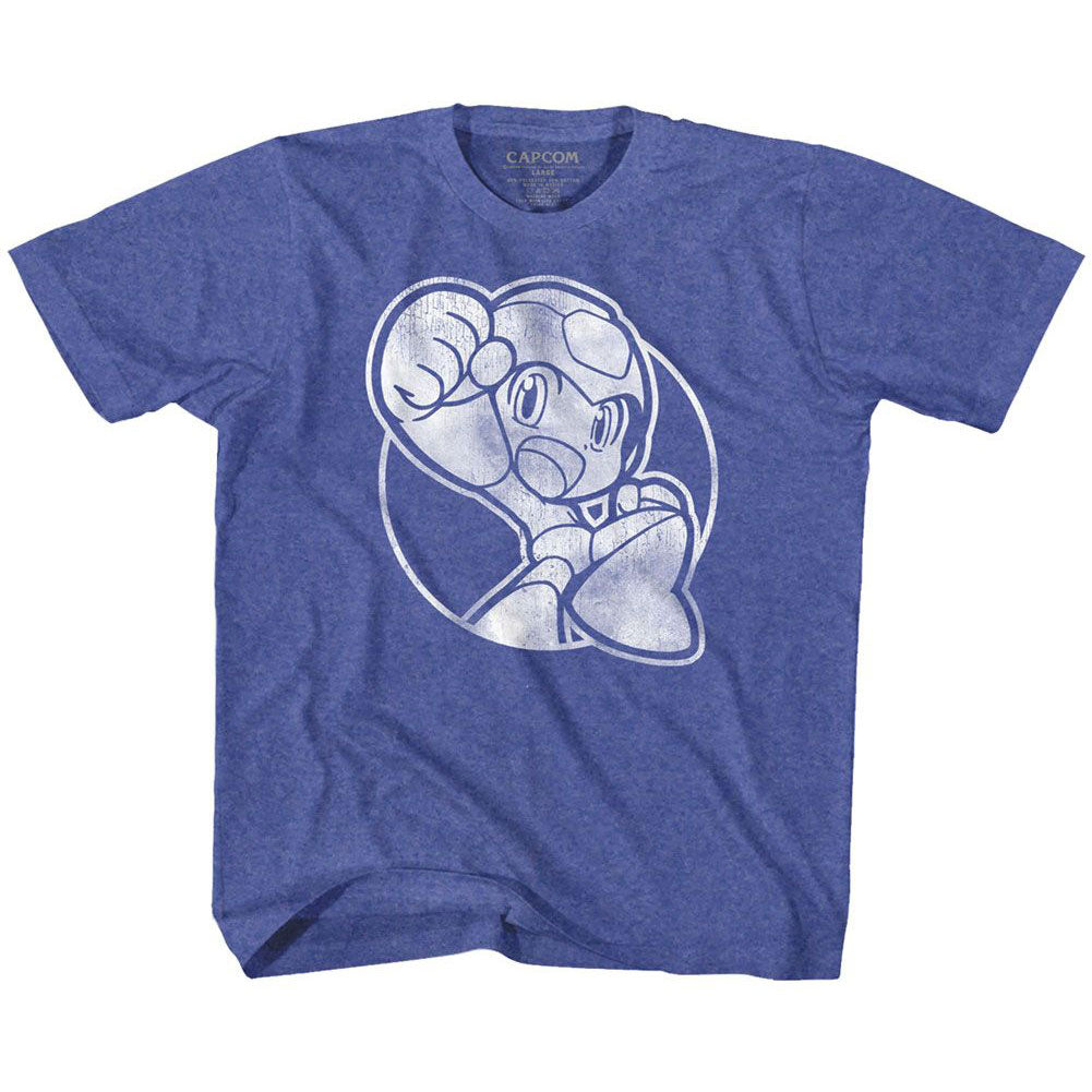 Mega Man Fist Pump Youth T-shirt Front