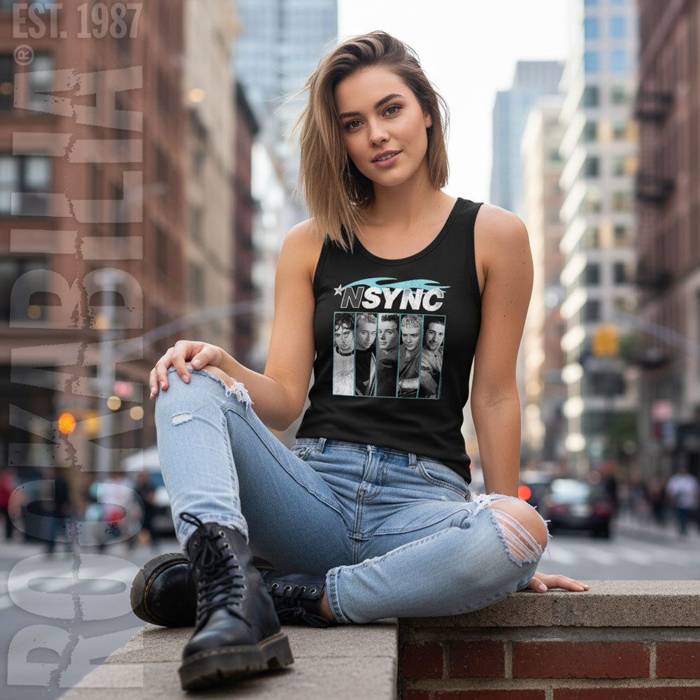 Nsync Blue Flame Womens Tank Alt 2