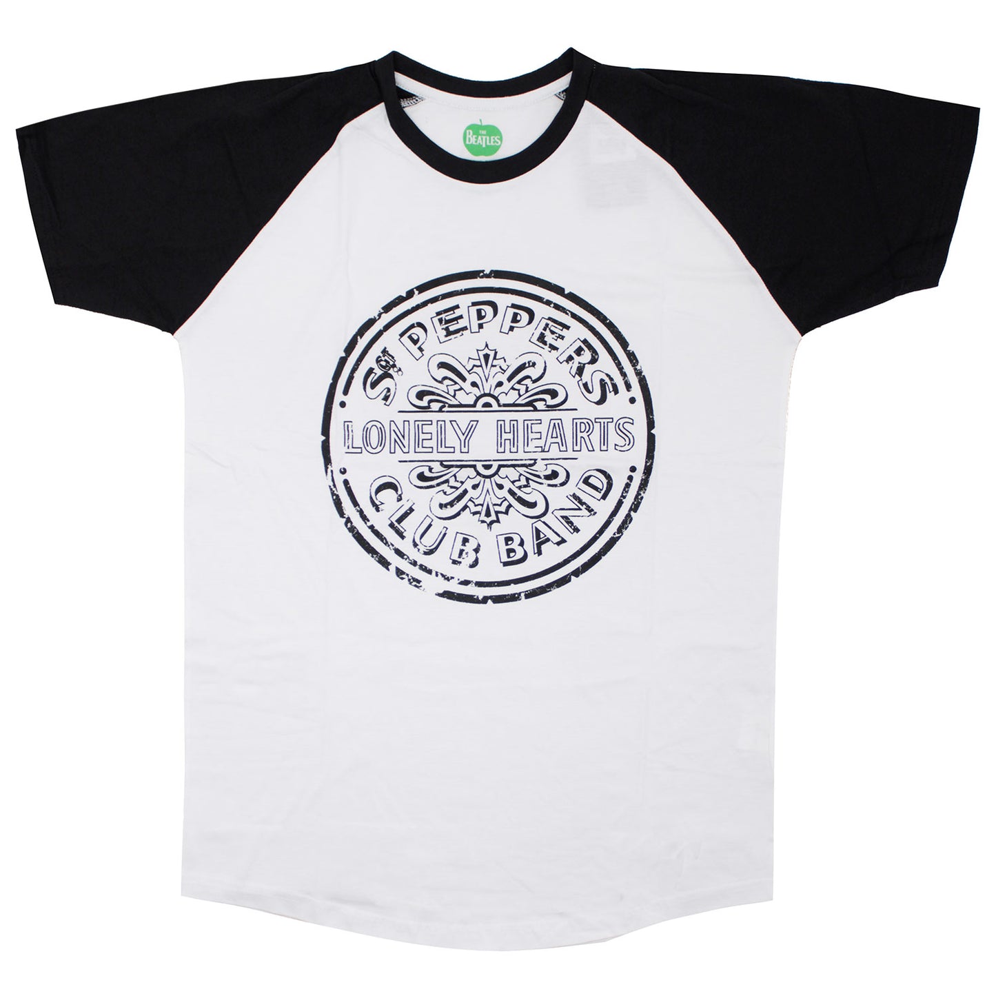 Beatles Sgt Pepper Drum Raglan Short Sleeve Front