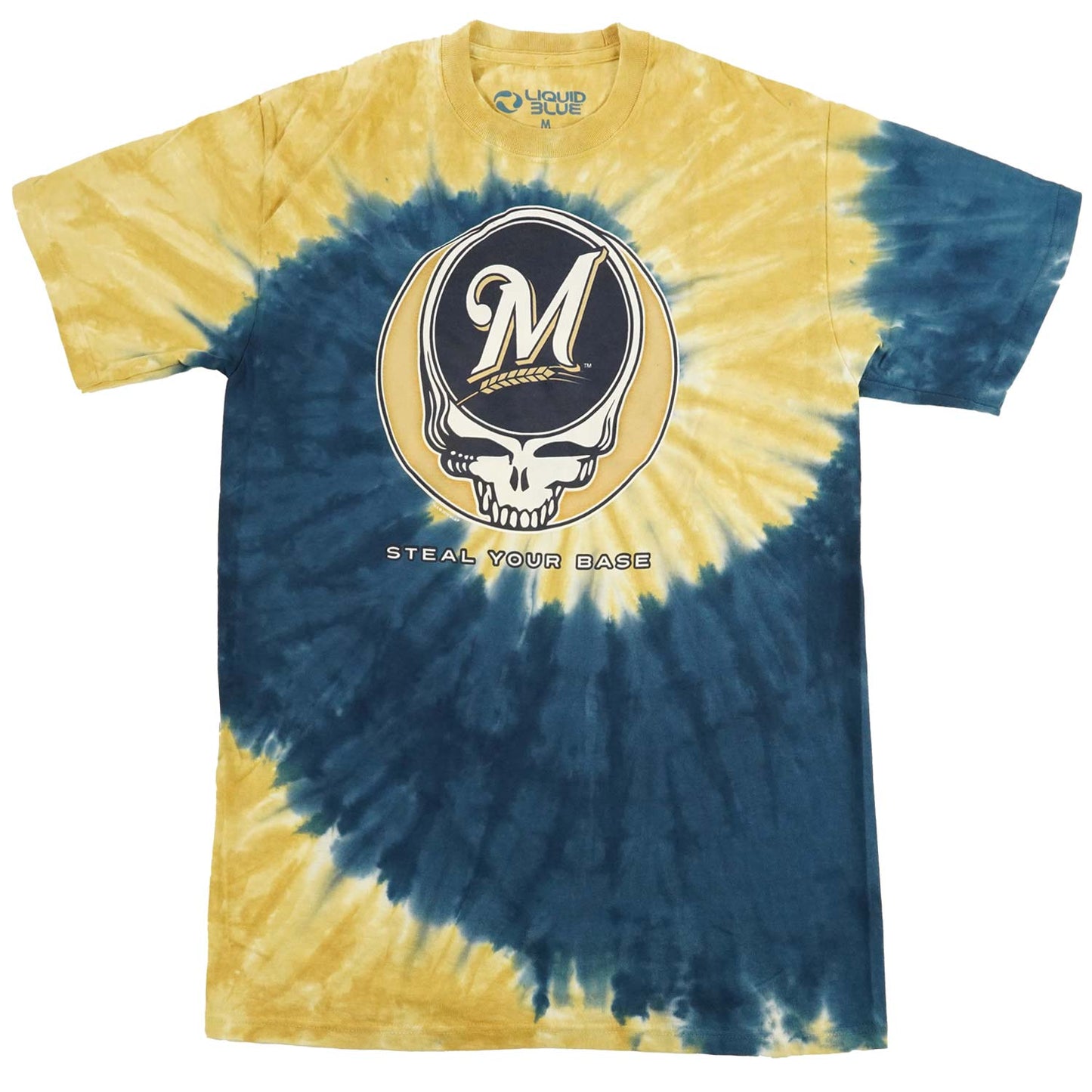Grateful Dead Milwaukee Brewers Steal Your Base Tie Dye T-shirt Front
