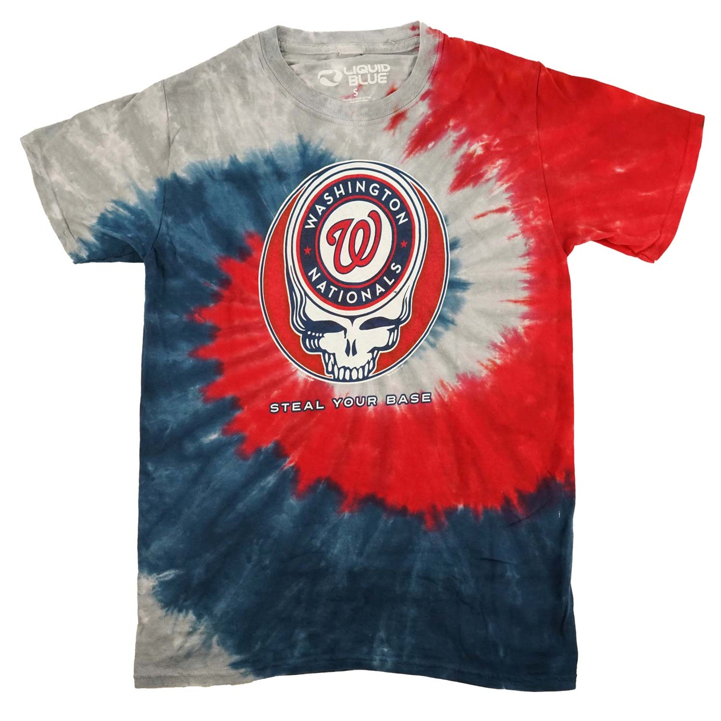 Grateful Dead Washington Nationals Steal Your Base Tie Dye T-shirt Front