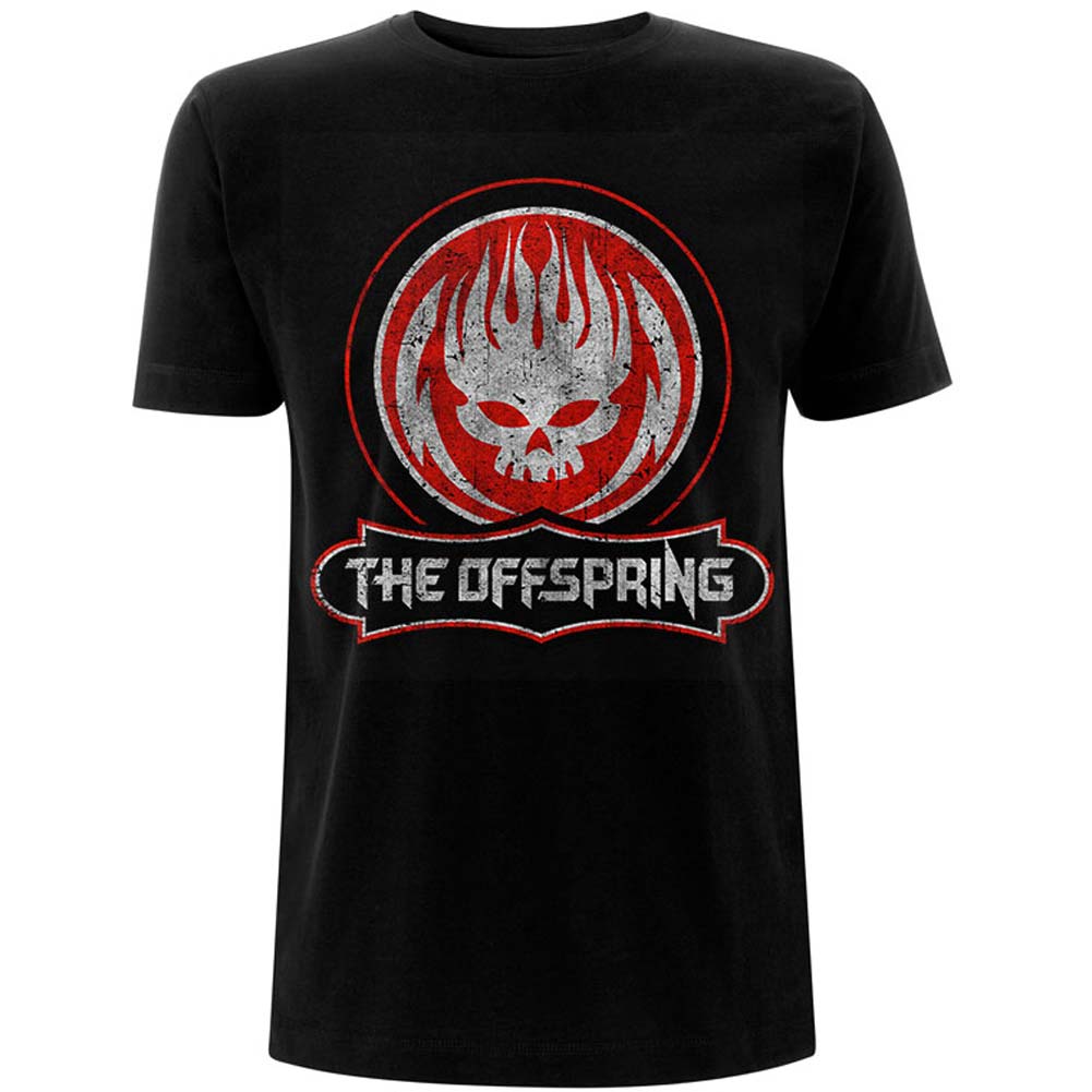 Offspring Distressed Skull Slim Fit T-shirt Front