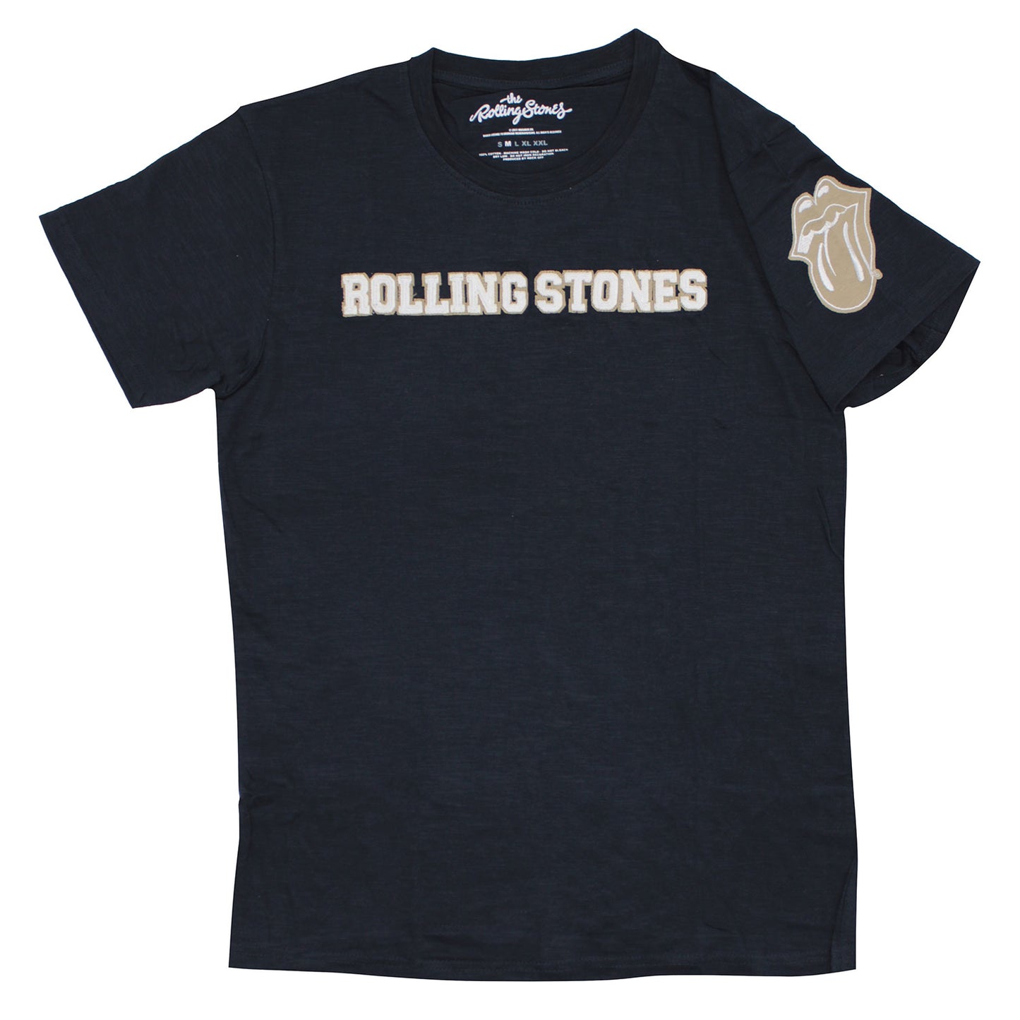 Rolling Stones Logo & Tongue (Applique Motifs) Vintage T-shirt Front