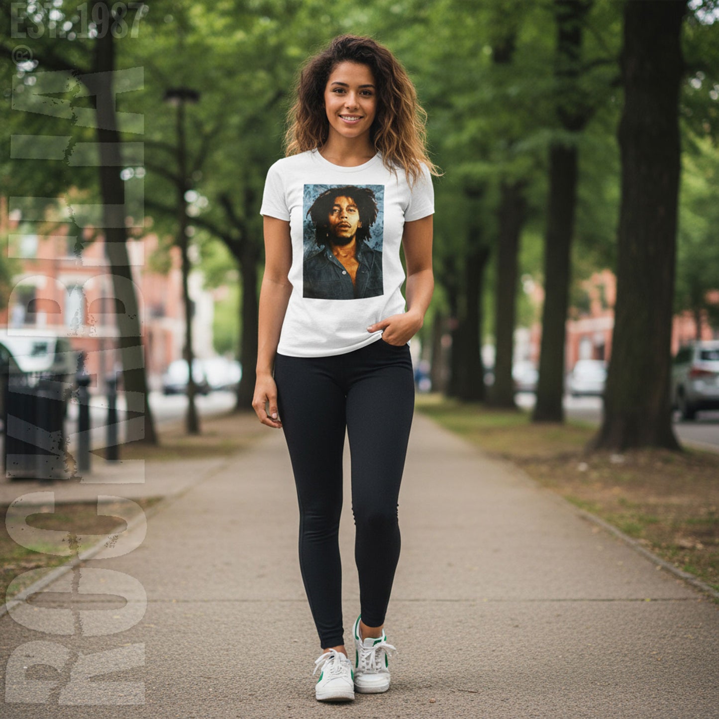 Bob Marley Floral Portrait Junior Top Alt 2