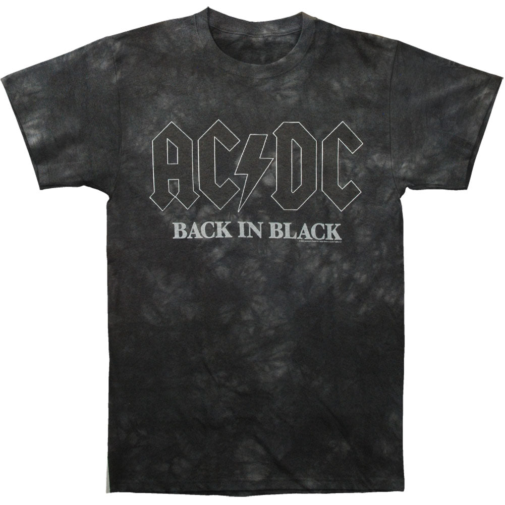 AC/DC Back In Black Tie Dye T-shirt Front