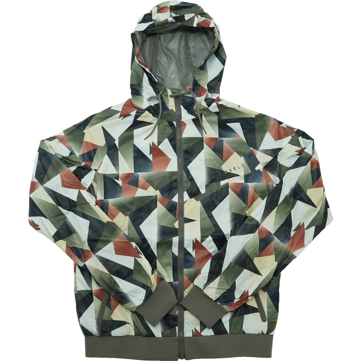 Bob Marley Glass Print Hoodie Jacket Jacket Front