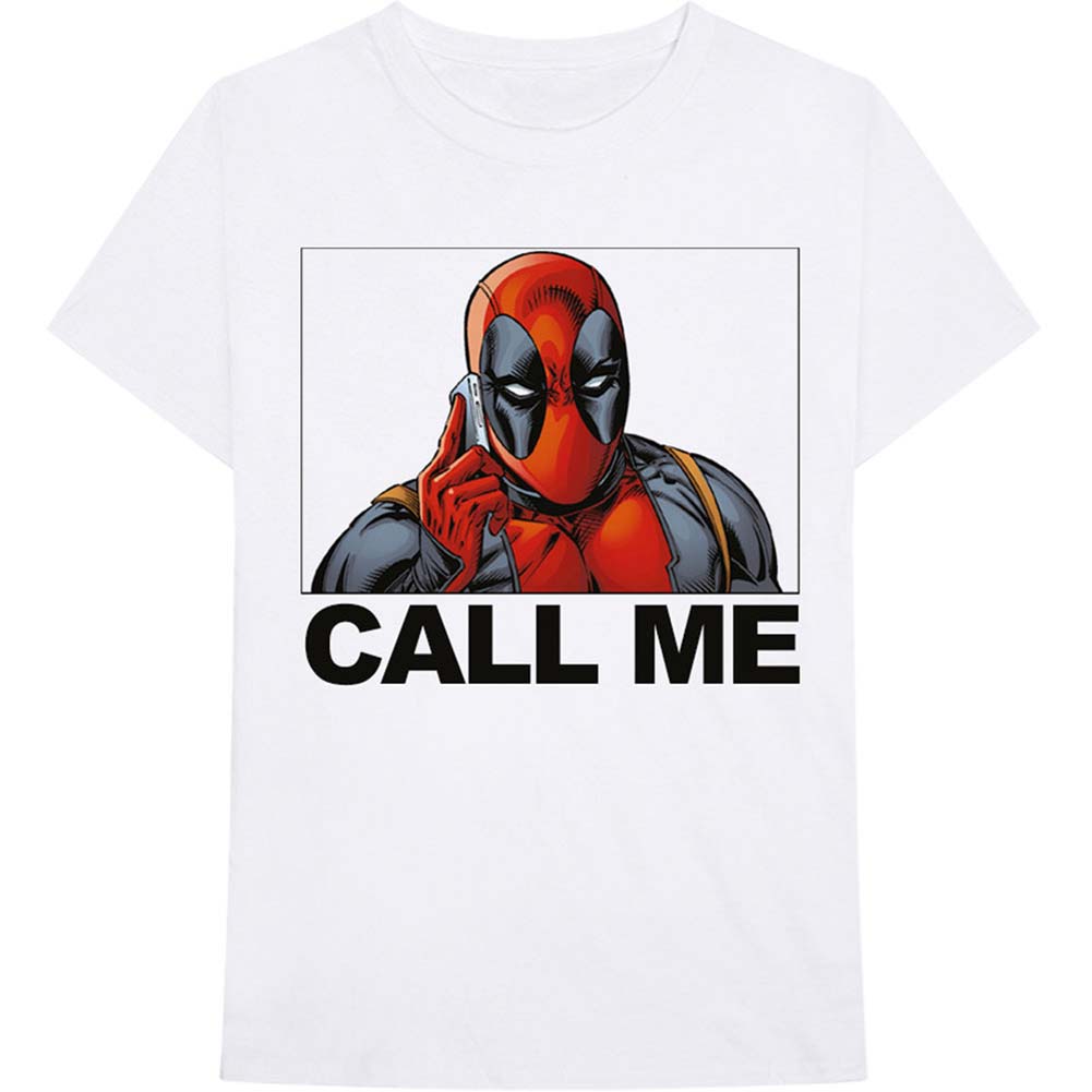 Deadpool Call Me Slim Fit T-shirt Front