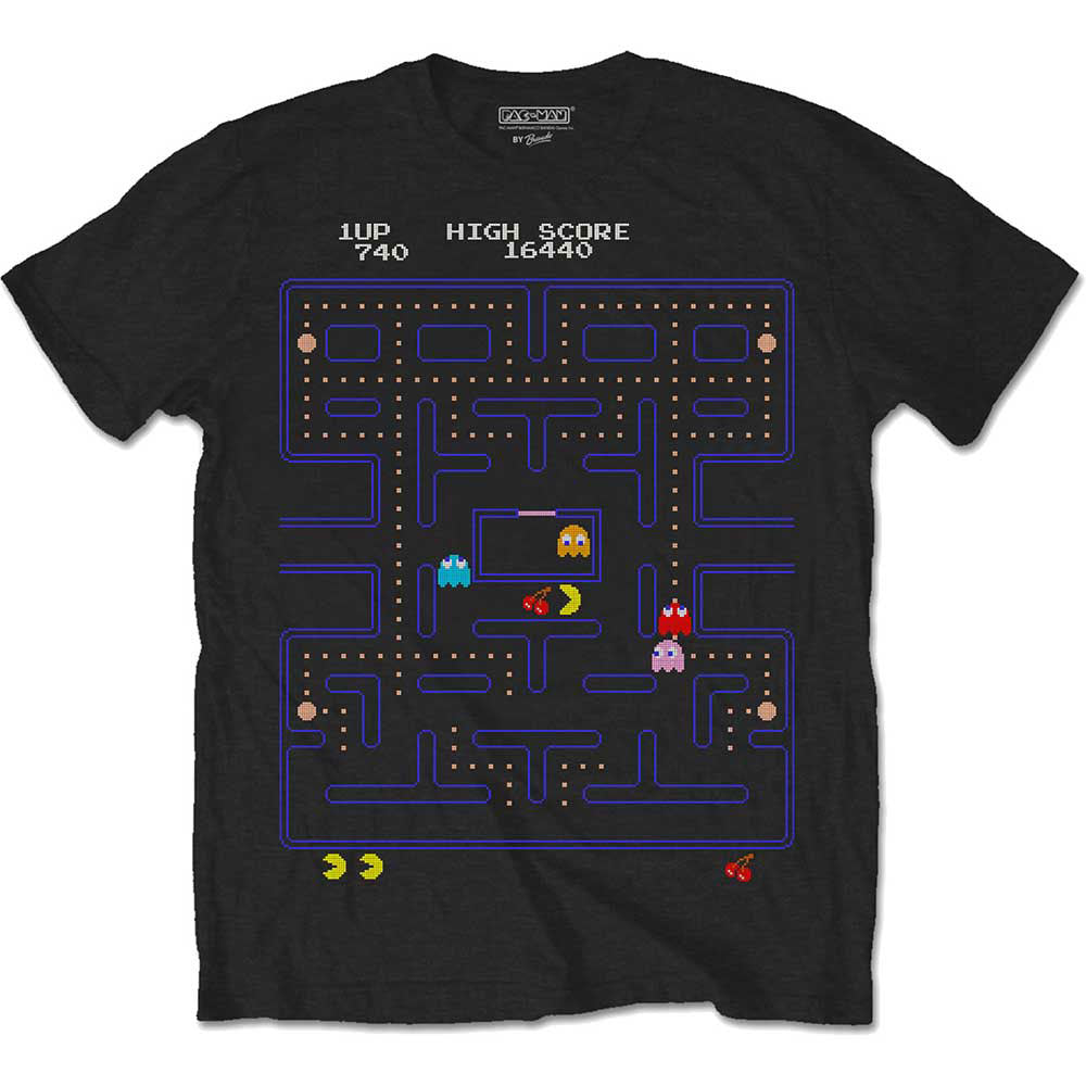 Pac-Man Game Screen Slim Fit T-shirt Front