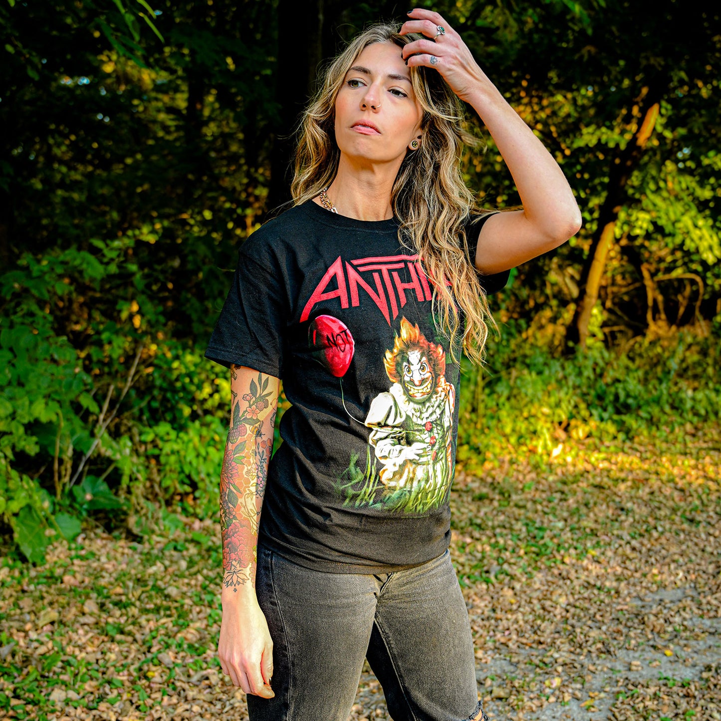 Anthrax Smiling NOT Clown T-shirt Back