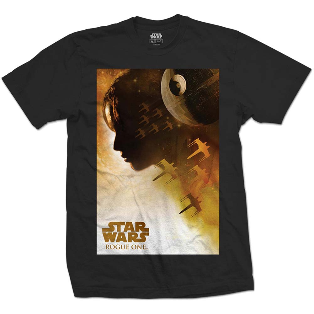 Star Wars Rogue One Jyn Silhouette Slim Fit T-shirt Front