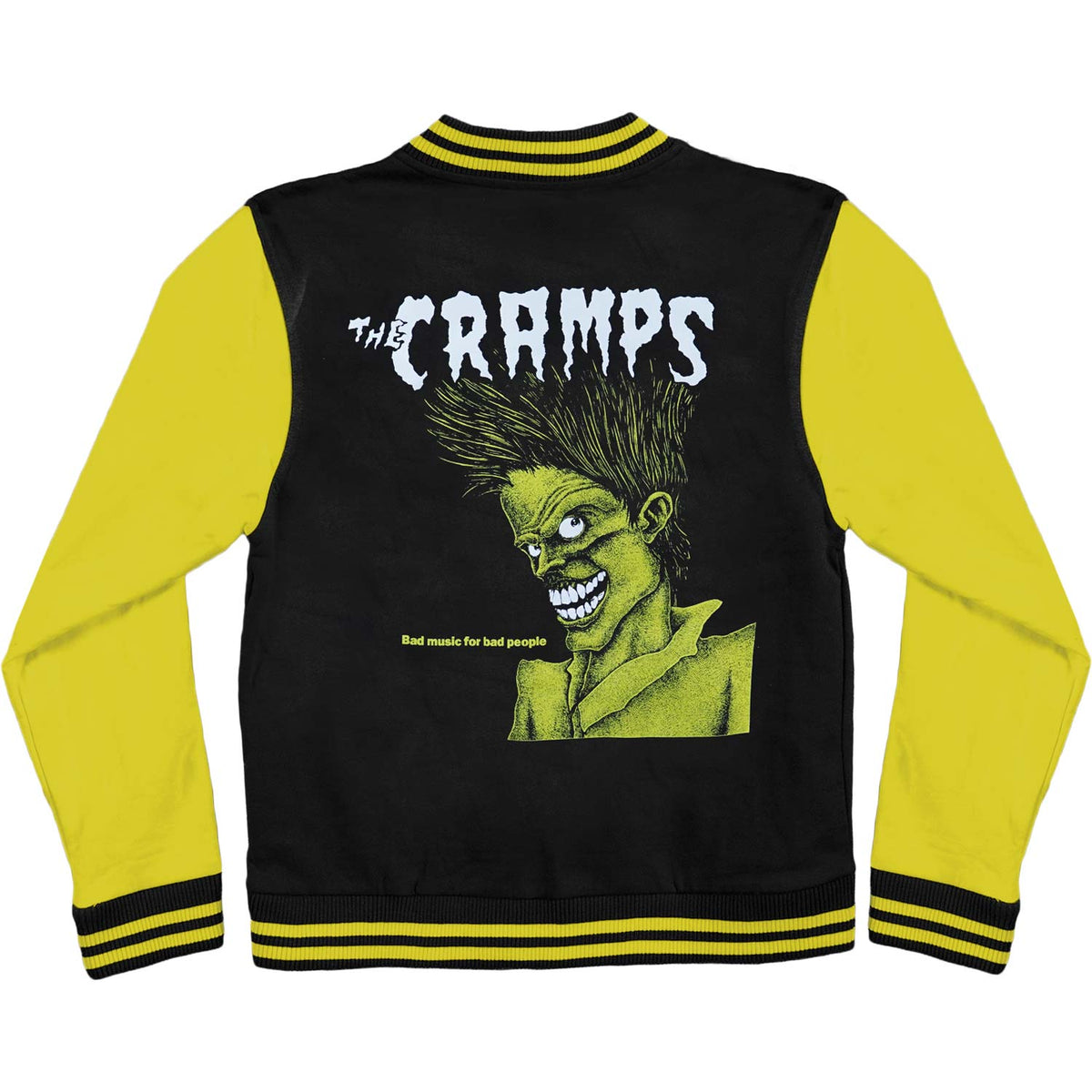 Cramps Bad Music Letterman Jacket Varsity Jacket Back