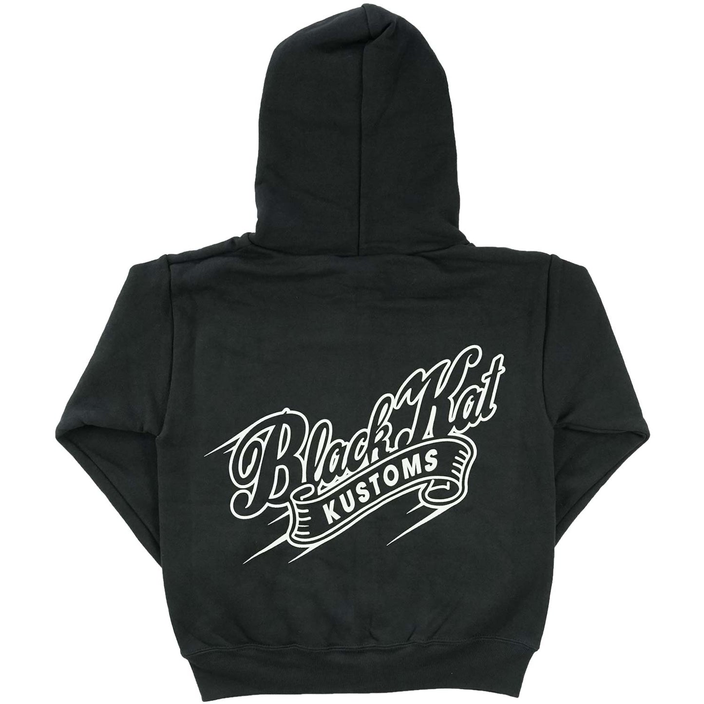 Black Kat Kustoms Junior Kat Jr's Zipper Hoodie Junior Top Back