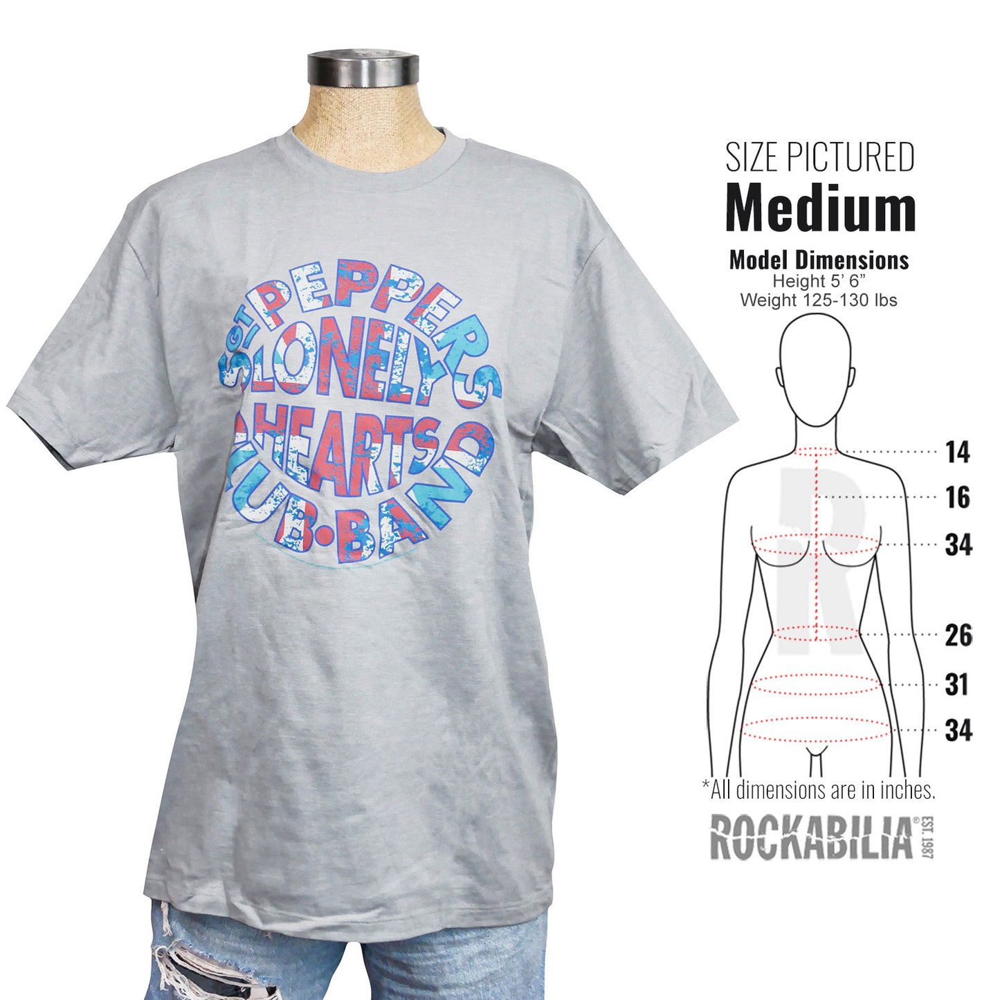 Beatles Lyrics By Lennon & McCartney Union Jack Logo Junior Top Alt 3