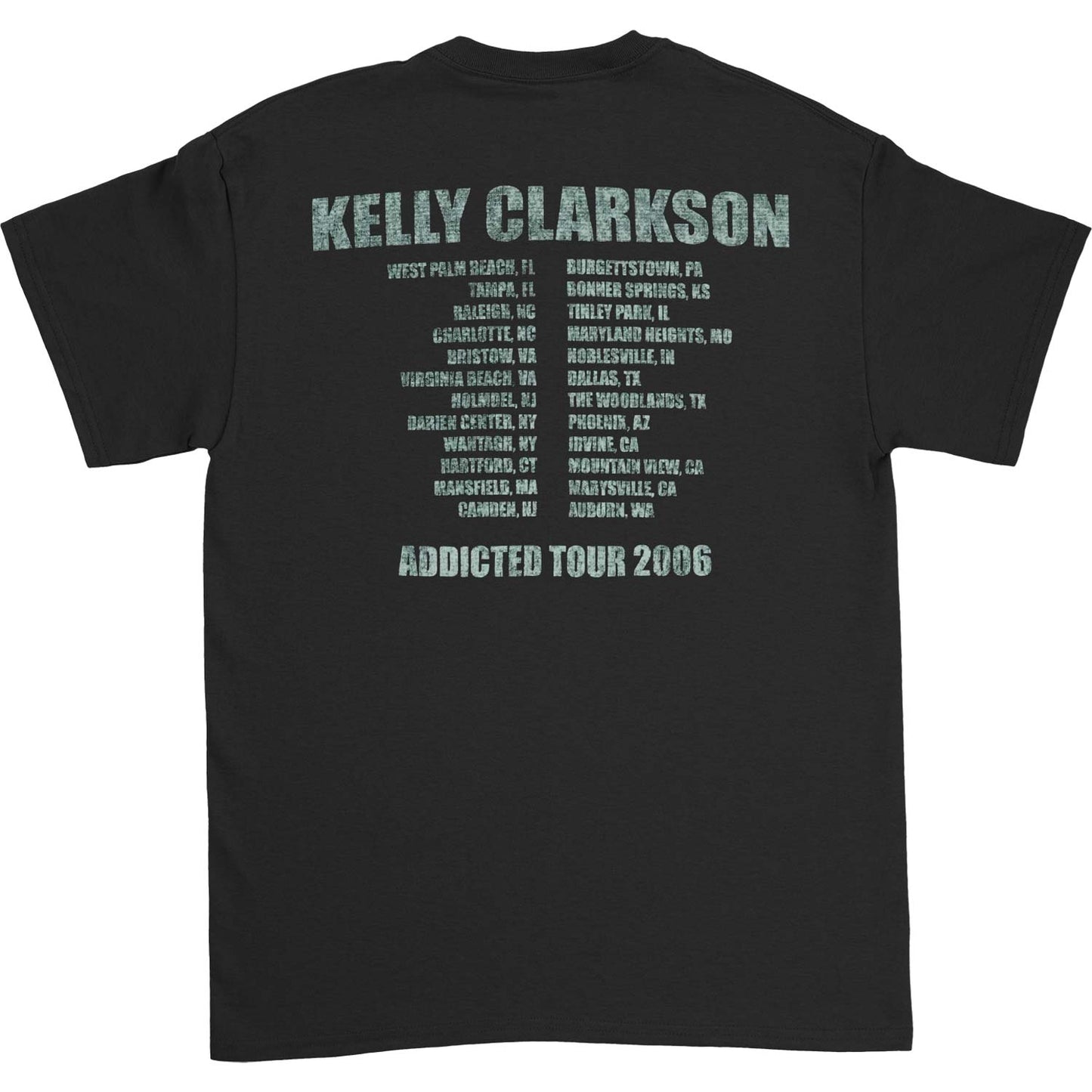 Kelly Clarkson Addicted Tour 2006 T-shirt Back