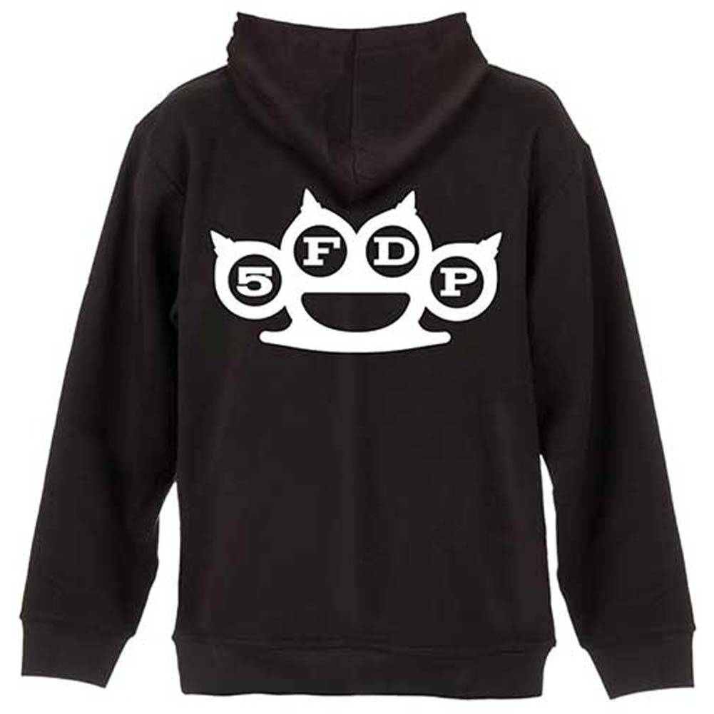 Five Finger Death Punch Knuckles (Back Print) Zippered Hooded Sweatshirt Back