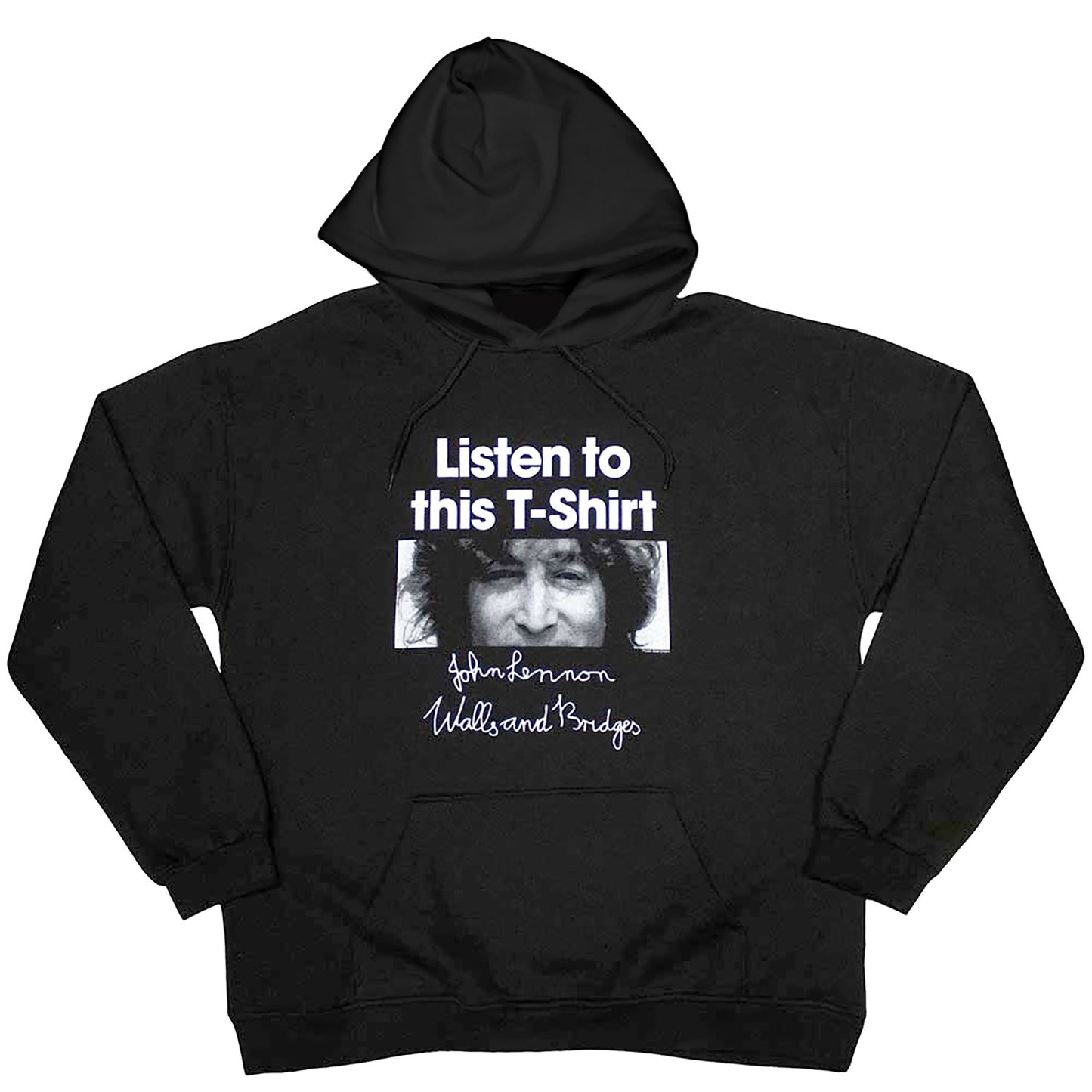 John Lennon Listen To This Hooded Sweatshirt Front