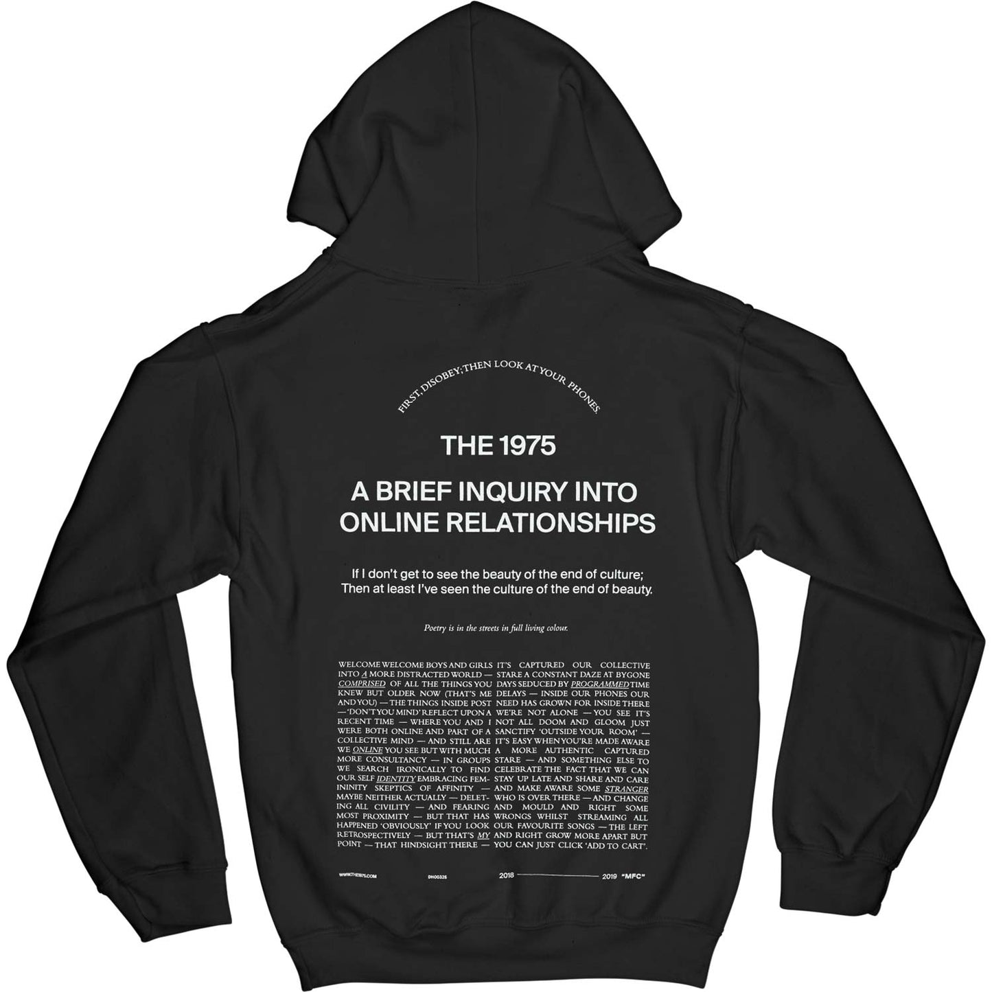 1975 ABIIOR Welcome Welcome (Back Print) Hooded Sweatshirt Back