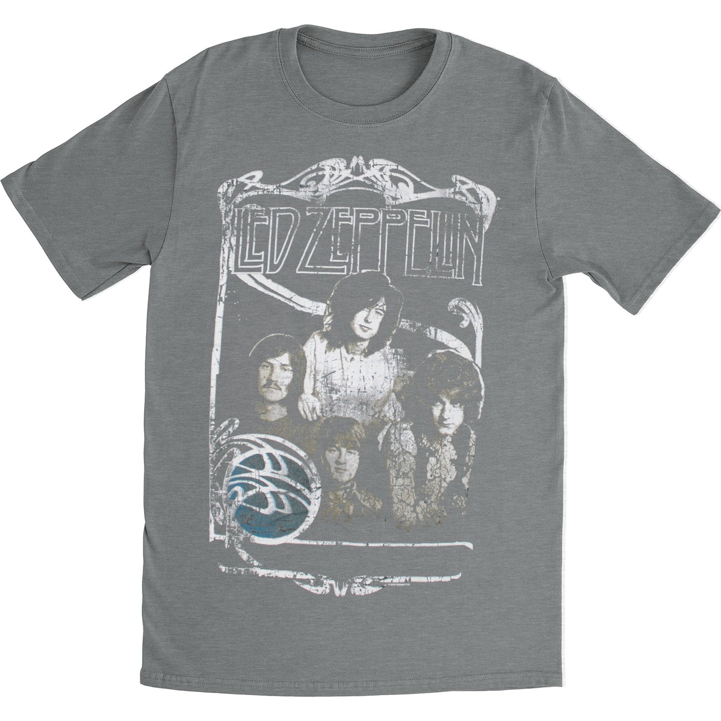 Led Zeppelin 1969 Band Promo Photo Slim Fit T-shirt Front