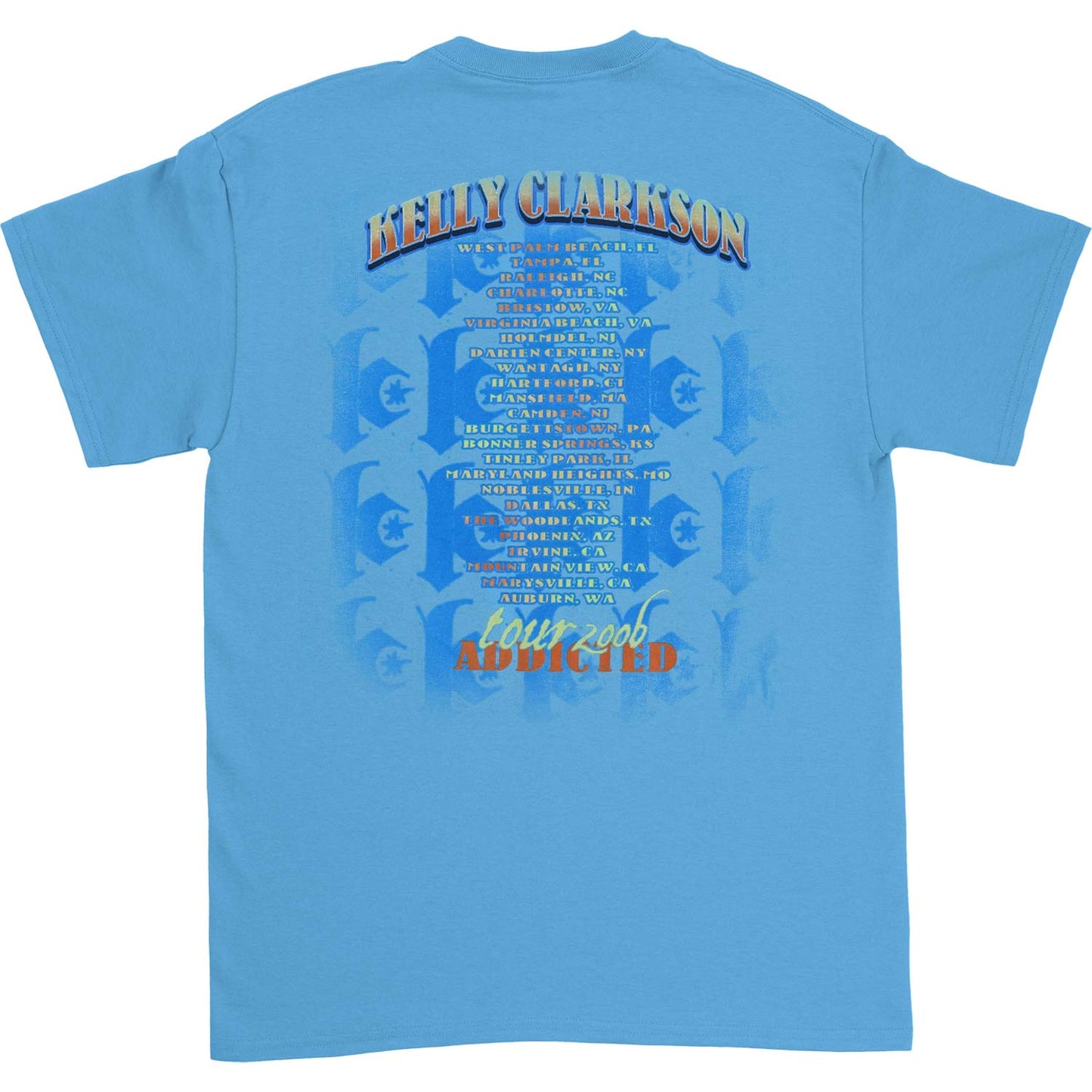 Kelly Clarkson Addicted Tour 2006 T-shirt Back