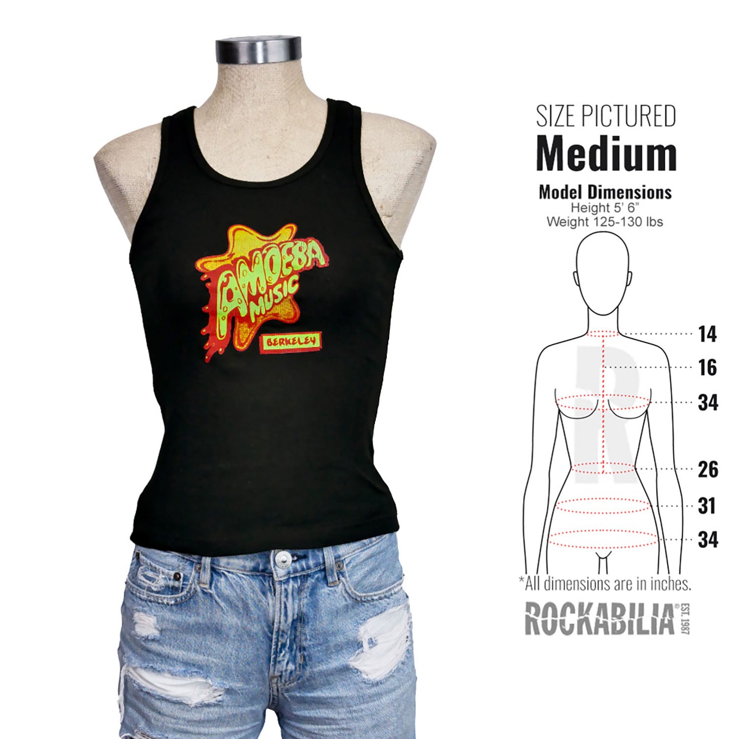 Amoeba Music Berkeley Womens Tank Alt 3
