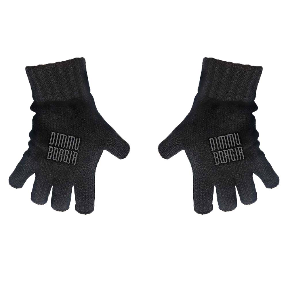Dimmu Borgir Logo Knit Gloves Front